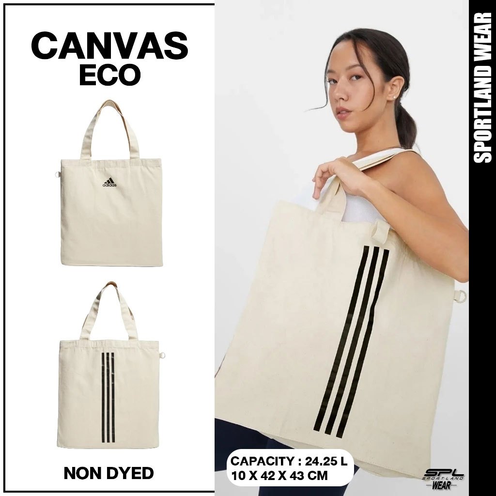 Adidas อาดิดาส กระเป๋าหิ้ว กระเป๋าสะพายข้าง สำหรับผู้หญิง Bag Canvas Eco HI3520 Non Dyed (700)