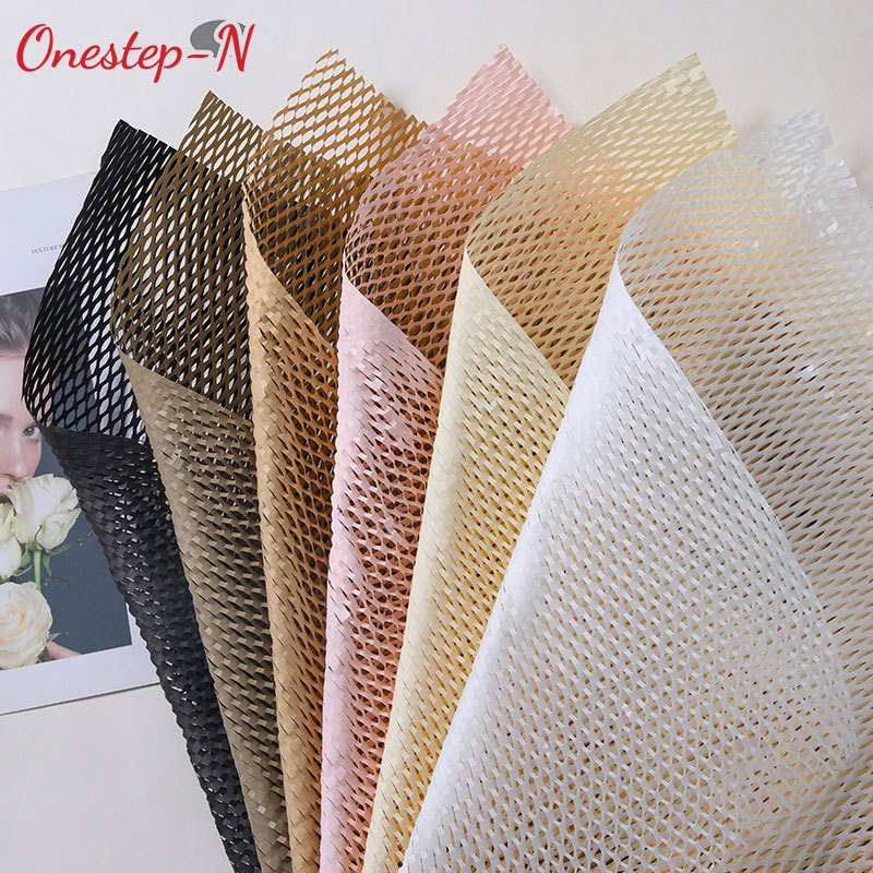 🔥สินค้าพร้อมส่ง🔥 กระดาษห่อดอกไม้ลายรังผึ้ง 3D หรูหรา มีเอกลักษณ์ ห่อช่อดอกไม้สวยโดดเด่น