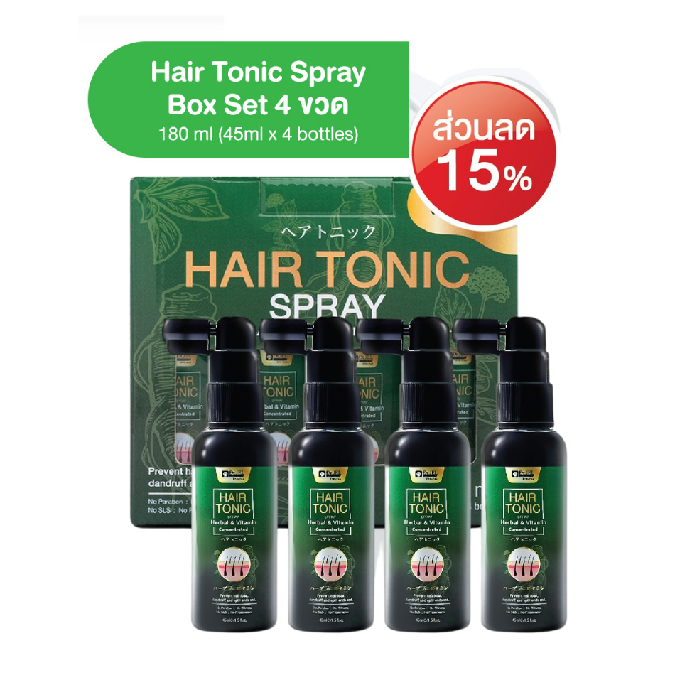 Dr.Jel Hair tonic spray สเปรย์ สมุนไพร หยุดผมร่วง เร่งผมยาว กระตุ้นการงอกใหม่ของเส้นผม