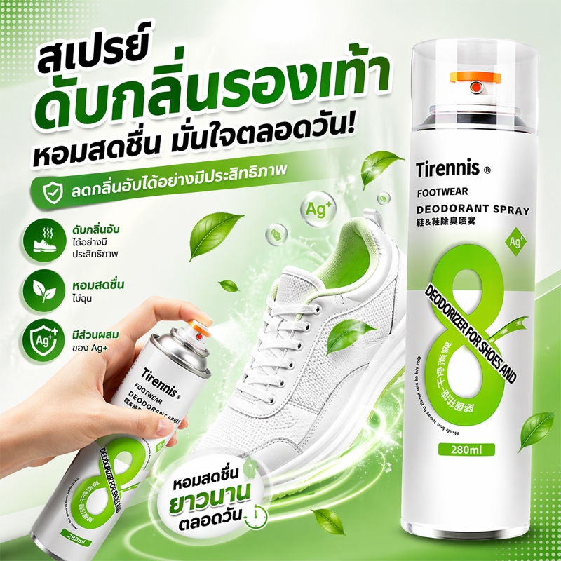 ✨Ag+ ลดต้นเหตุของกลิ่น✨สเปรย์ดับกลิ่นรองเท้า สเปรย์ดับกลิ่นเท้าและรองเท้า ซื้อ 2 แถม 1 丨 ซื้อ 3 แถม 2