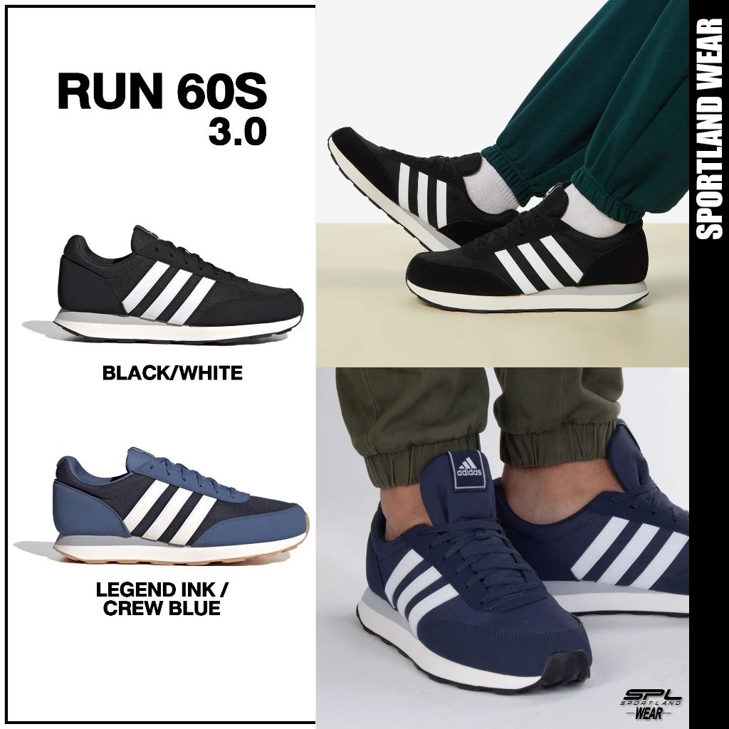 Adidas Collection อาดิดาส รองเท้าผ้าใบ รองเท้าลำลอง M Run 60s 3.0 HP2255 / HP2258 / ID1860 (1900)