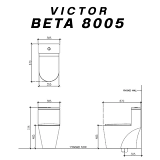 💥SET สุดคุ้ม💥 VICTOR สุขภัณฑ์ 1 ชิ้น DENA | BETA | NINE1| ระบบชำระล้าง Siphon Jet | ประกัน 1 ปี มีบริการติดตั้ง