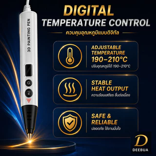 ปากกา 3D มืออาชีพ Metal Head หัวเหล็กไม่ตัน ลื่น ควบคุมง่าย | Professional 3D Pen Professional designed for precision