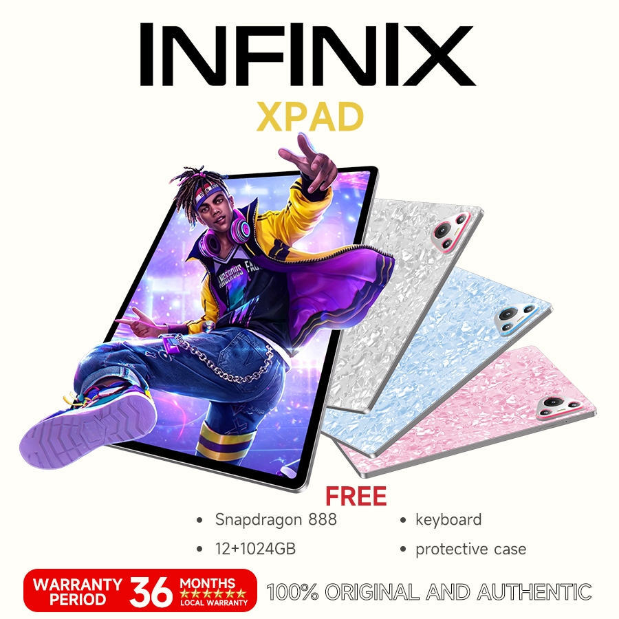 InfiniXPAD แอนดรอยด์ แท็บเล็ตหน้าจอใหญ่ 11.8" FHD+ จอสว่างคมชัด ชิปเซ็ตประสิทธิภาพสูง ชิปเซ็ต  888 เ