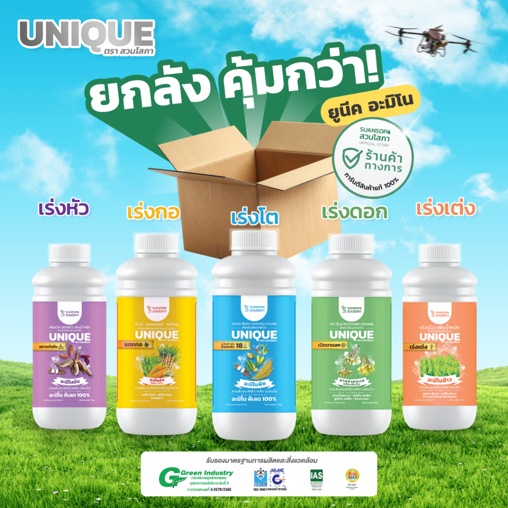 (ยกลัง) UNIQUE MIX รวมมิตรทุกสูตร ยูนีค ตราสวนโสภา ใช้ได้กับพืชทุกชนิด