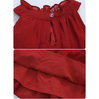 jqk ชุดเดรส กระโปรงเด็กผู้หญิง (สีแดง) รุ่น LL102