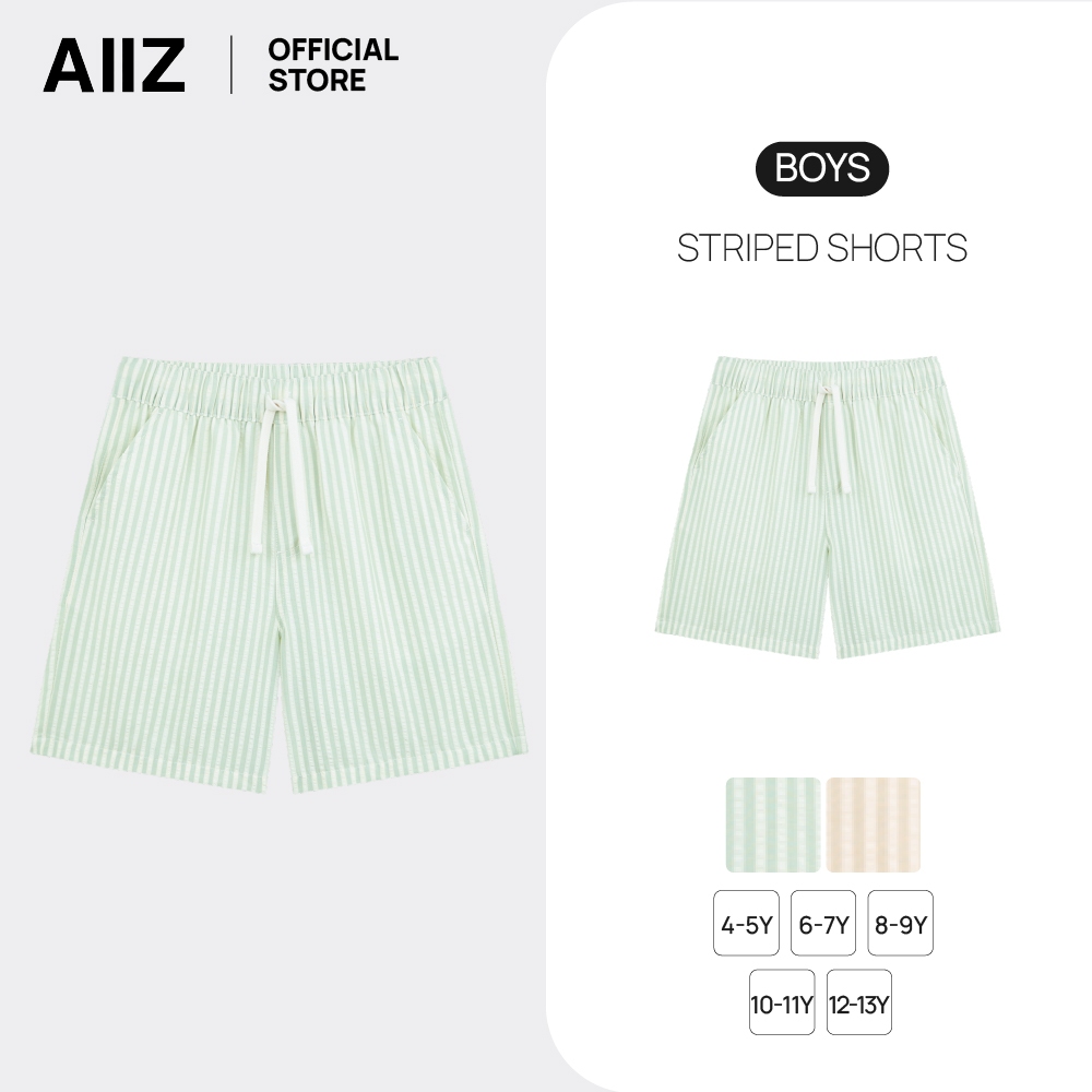 AIIZ (เอ ทู แซด) - AIIZ กางเกงขาสั้นเด็กผู้ชาย ลายทาง AIIZ Boy’s Striped Shorts
