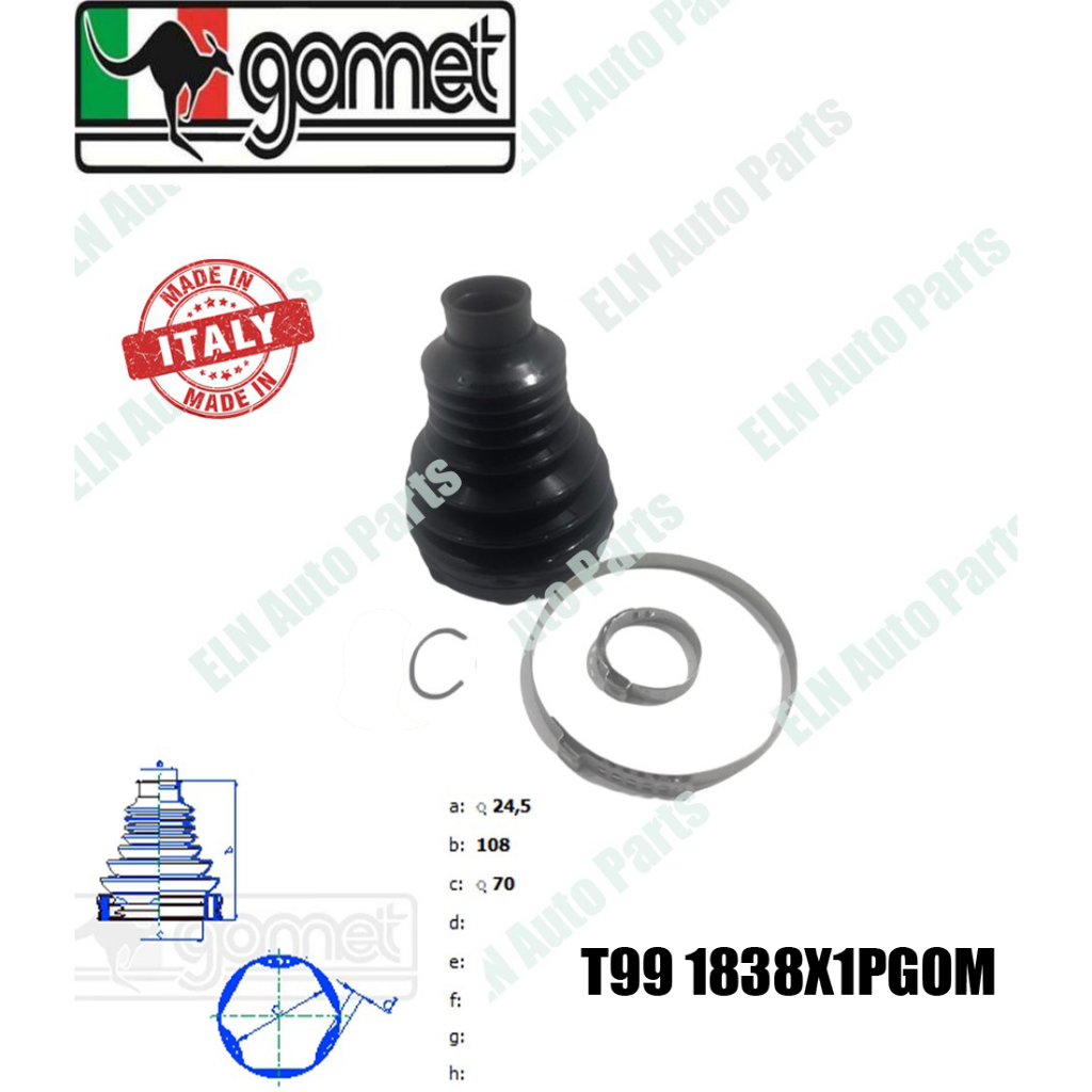 ยางหุ้มเพลา/เทอโมพลาสกันฝุ่นเพลาใน ตัวหน้า MINI II Countryman(R60) 1.6S benzine, Cooper, 2.0D 04/ AT