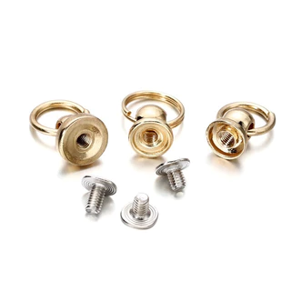 5 ชิ้น น็อต + หัวเข็มขัดแบบเกลียวสำหรับใส่โทรศัพท์แบบพิเศษdiy เงิน/ทอง จัดส่งจากไทย