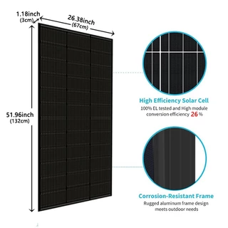 【JinkoTigerNeo】200W แผงโซล่าเซลล์ 18BB เกรด A Monocrystalline แผงโซล่า แผงพลังงานแสงอาทิตย์ พร้อมตัวเชื่อมต่อ MC4