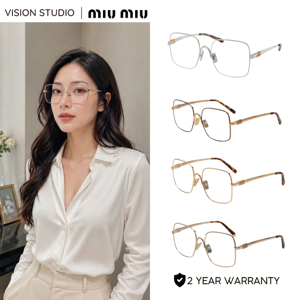 👓แว่นสายตา MIU MIU รุ่น MU51YV รวมทุกสี ใหม่ ของแท้100% รับประกัน 2 ปีเต็ม พร้อมอุปกรณ์ครบ
