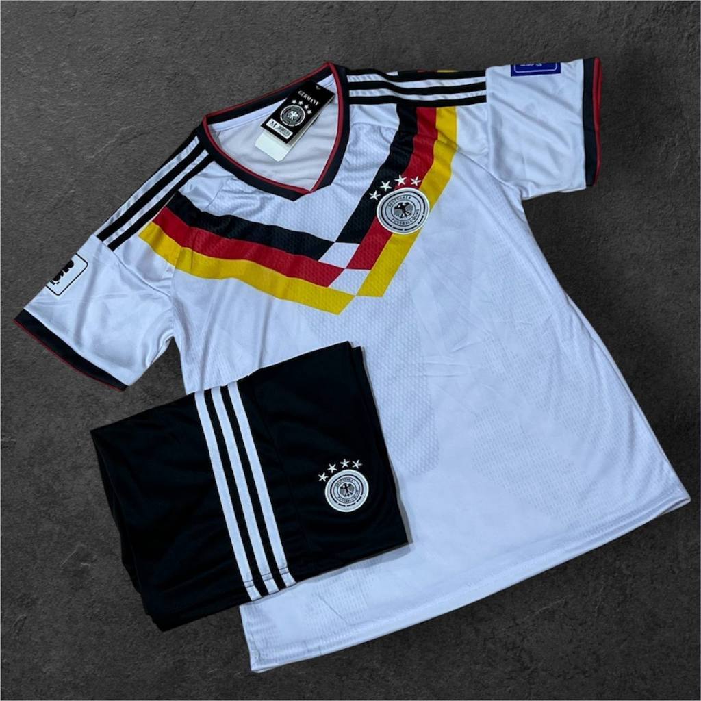 เสื้อบอล ทีมชาติเยอร.มันนี แขนสั้น (Ger/many White-Home) Season2025/26 ชุดฟุตบอลผู้ใหญ่ พร้อมชุด เสื้อและกางเกง