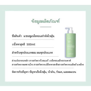 🔥 ส่งฟรี แชมพูกรดอะมิโนผสมเกลือทะเล 500ml | ขจัดรังแค คุมมัน ทำความสะอาดล้ำลึก ผมนุ่มฟู ชุ่มชื้น ✨