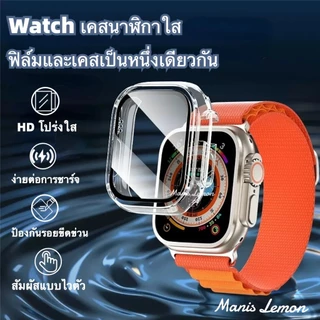 Manis Lemon คอร์นนิ่ง เคส ฟิล์ม กระจกเทมเปอร์ สำหรับ Smart Watch Series 11 10 9 8 3 4 SE 7 2 Ultra 49 46 45 44 40 41 mm