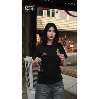 VINTAGE FACTORY เสื้อยืด Cotton100% BURRITO - เทคนิคซิลค์สกรีน สีจมลงเนื้อผ้าติดแน่นทนนาน