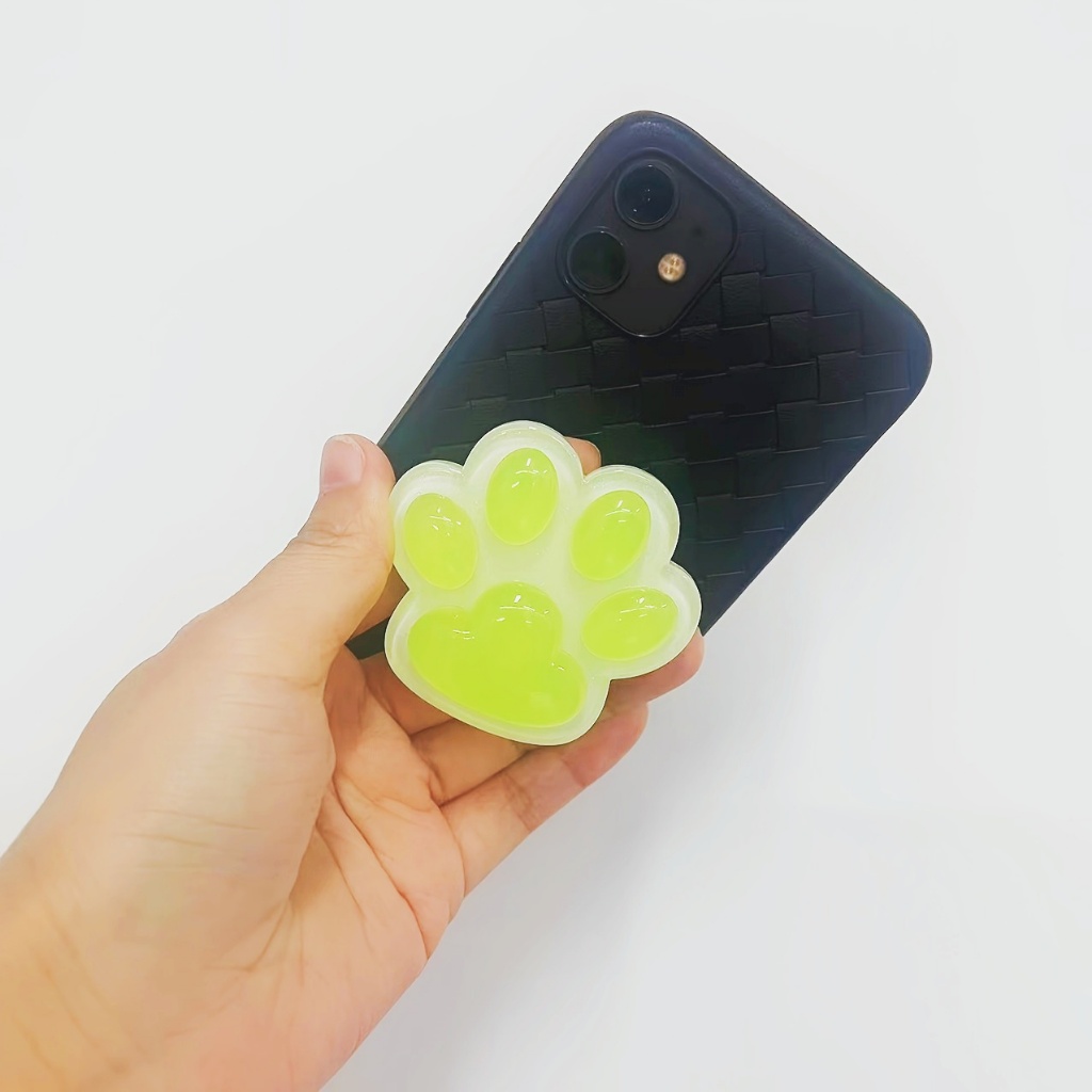 Mobile Accessories Stickable Phone Stands Cartoon Cat's Paw Shaped Multiple Color Shipped Randomly