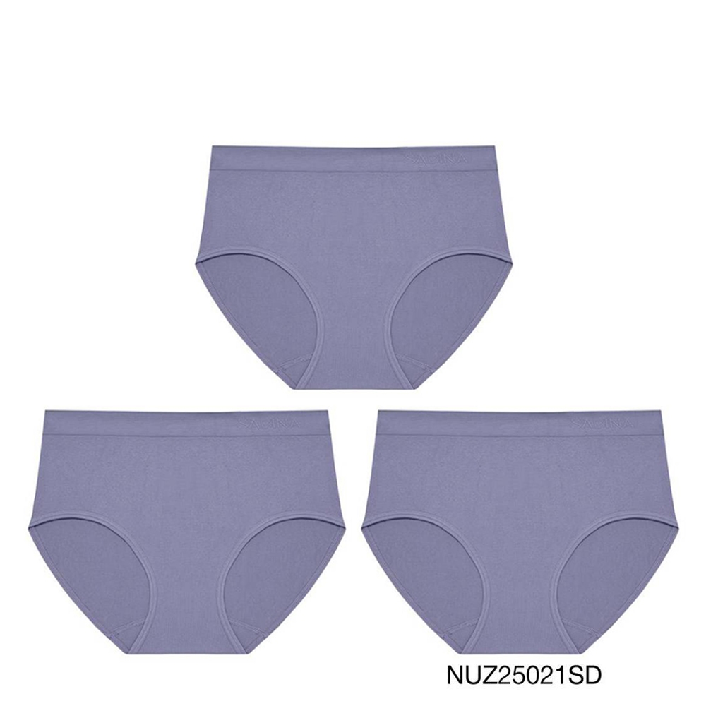 [Online Exclusive] (Set 3 ชิ้น) Sabina Panty Zone Seamless Series กางเกงในทรงเอวสูงปานกลาง รหัส NUZ25021SD สีเทาเข้ม