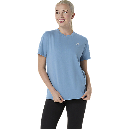 ASICS :  2032D517.400 ASICS SPIRAL EMBROIDERY TEE WOMEN เสื้อคอกลมผู้หญิง