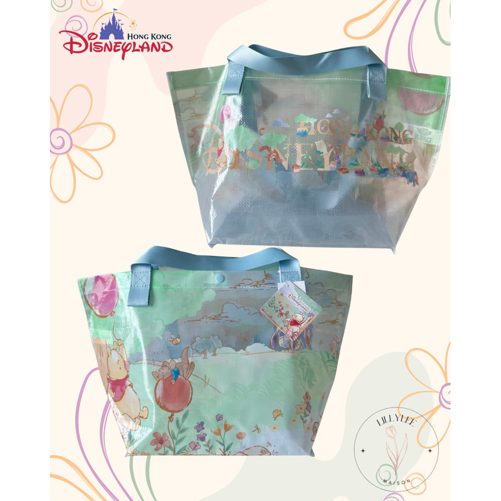 [พร้อมส่งจากไทย] 🇭🇰Hong Kong Disneyland Winnie the Pooh Tote Bag 🍯 กระเป๋าสะพาย Disney Limited Edition | Pooh Bear Bag