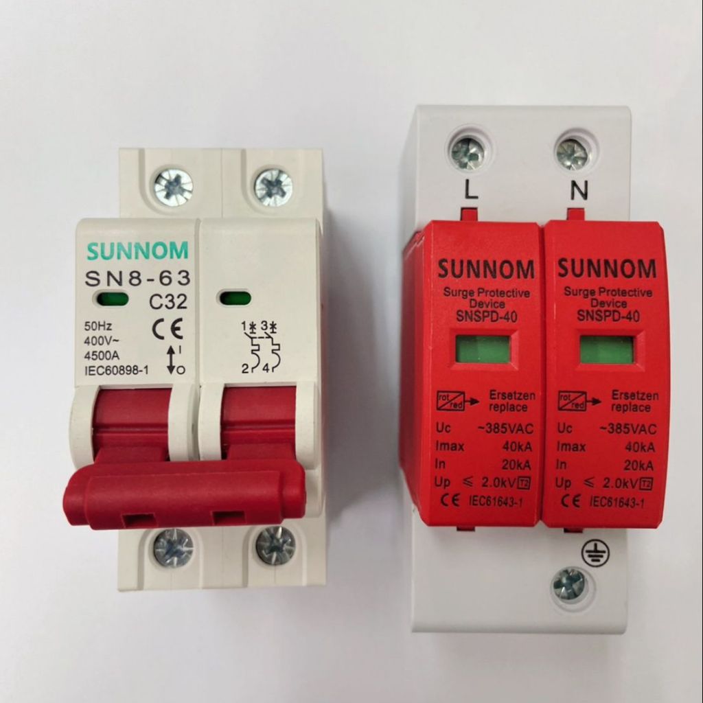 AC  Surge Protective Device 385VAC  SUNNOM   AC MCB 400V 32A  SUNNOM