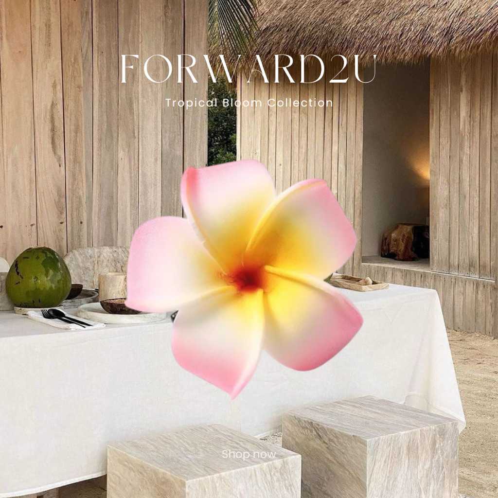 Tropical Bloom Collection | FORWARD2U  กิ๊บดอกลีลาวดี Hair clip!   สาวฮาวาย Hawaii✨ พร้อมส่งจากไทย ราคา ถูกที่สุด ดีลบีเคเค แกลเลอรีภาพที่ 2