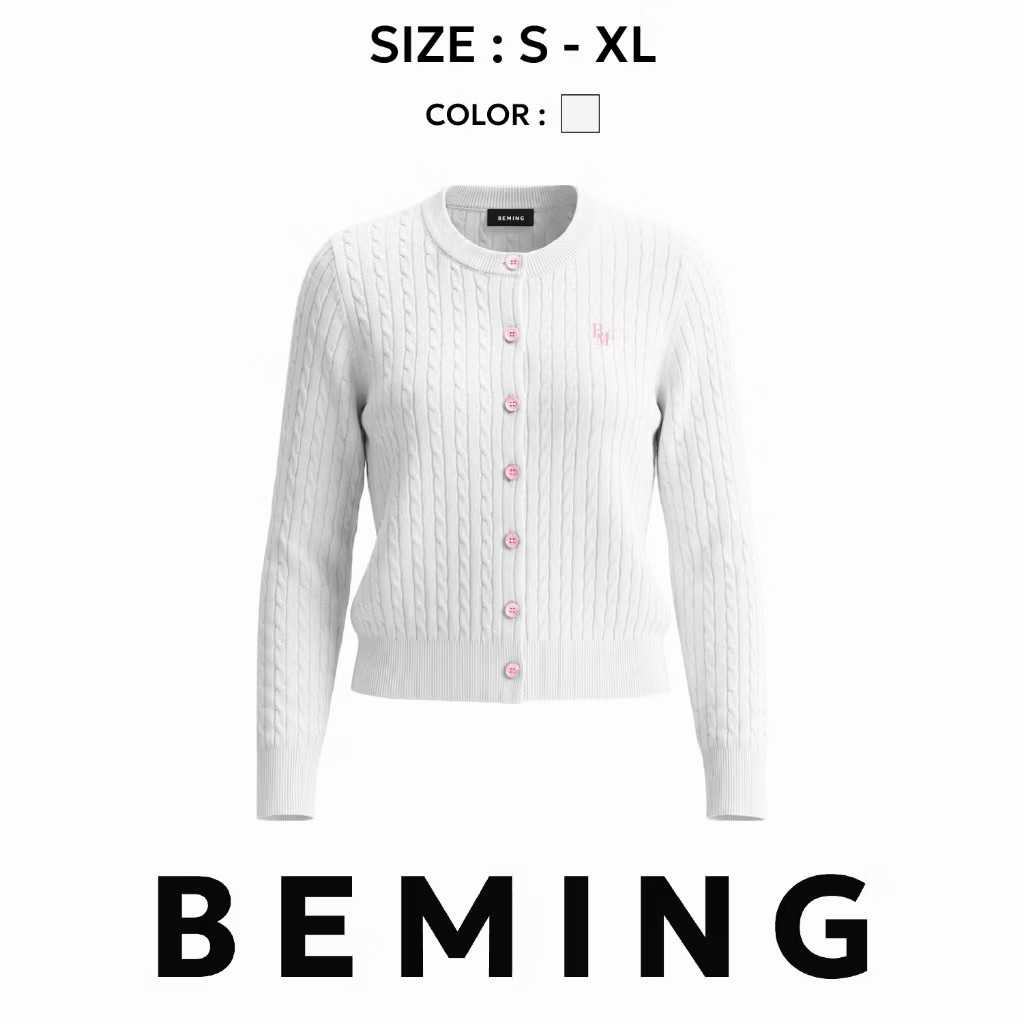 ส่งต่อ Beming คาร์ดิแกนสีขาว ไซต์M (ใส่ซักครั้งเดียว)