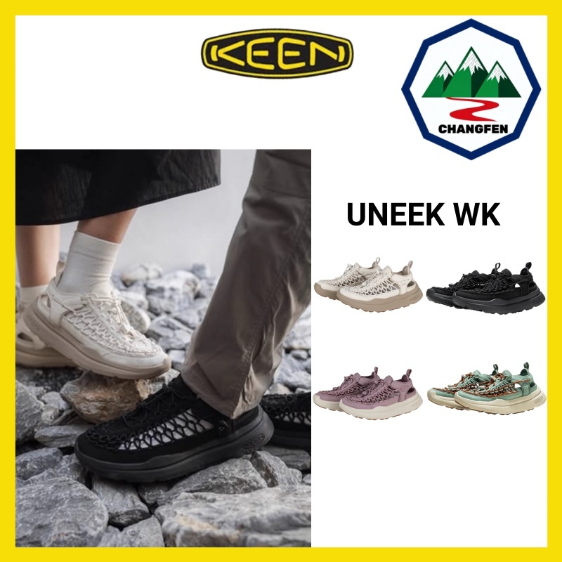 ของแท้ 100%🔥KEEN UNEEK WK birch black green Purple หนา แต่เพียงผู้เดียว รองเท้ากีฬากลางแจ้งที่สะดวกสบาย