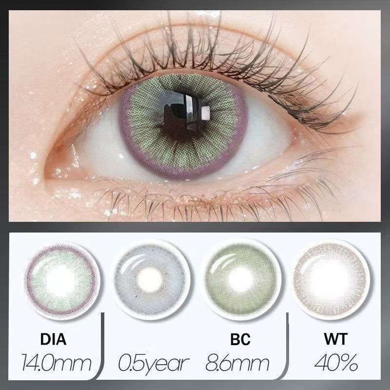 ✨👀 IDOLLENS ROZE AIRY (GREY/PURPLE GREEN/CHOCOLATE/GREEN) คอนแทคเลนส์รายครึ่งปี คอนแทคเลนส์เกาหลี