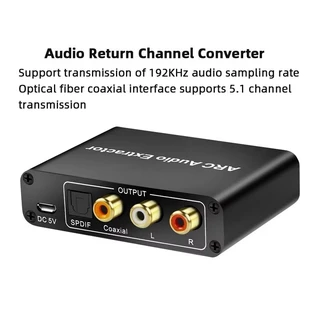 192KHz HD ARC Audio Adapter Extractor Digital To Analog Audio Converter DAC Coaxial SPDIF RCA 3.5มม.แจ็คสำหรับ HDTV