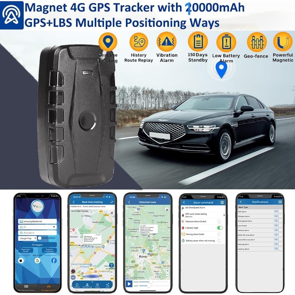 เครื่อง​ดักฟัง​เสียง​ เครื่อง​ติดตาม​ GPS tracker 4G  สแตนบาย 3 เดือน​   GPS​ติดตาม​ fashion H18