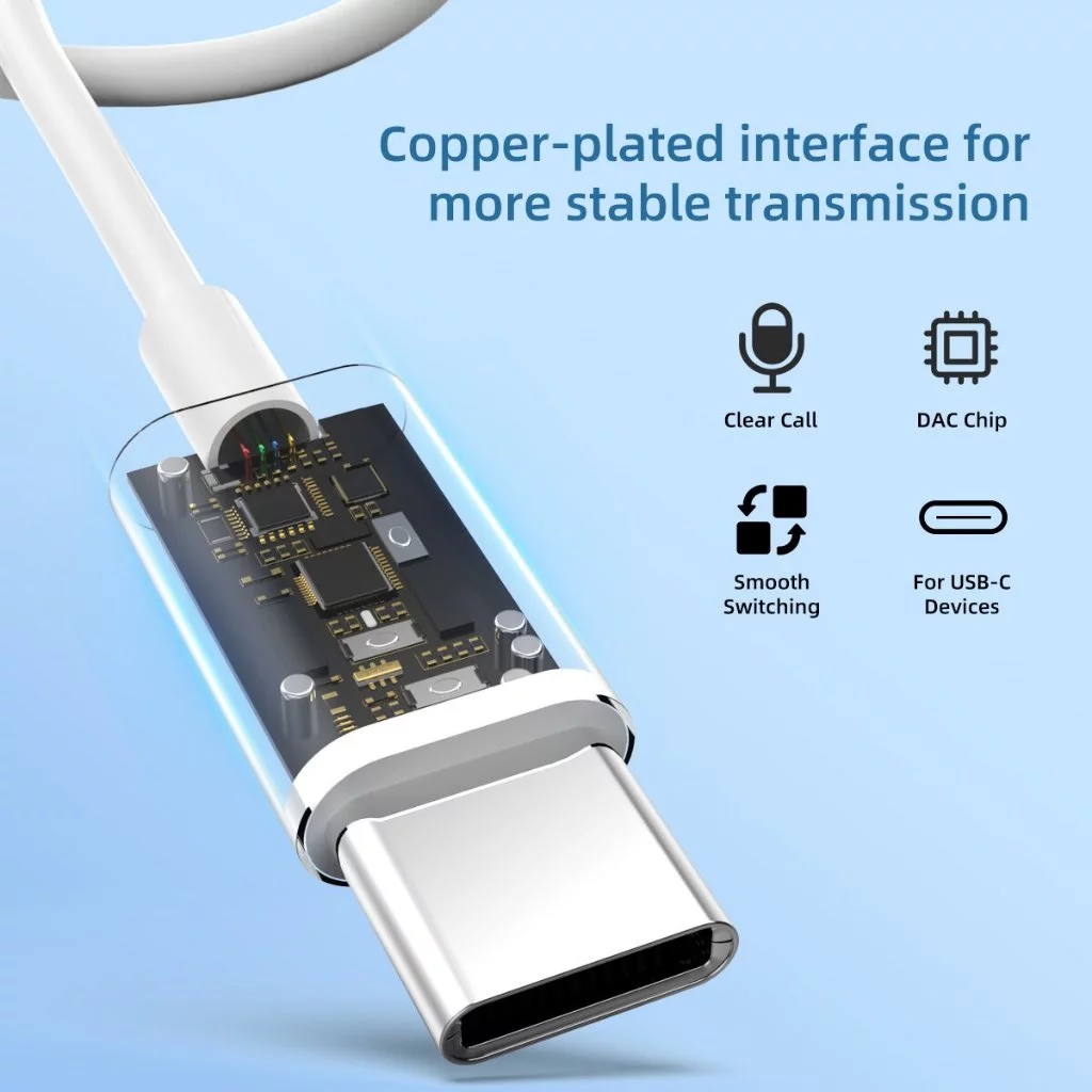Sanmax หูฟัง Type-C HiFi ไมค์ในตัว รองรับ iPhone/Android thumbnail 8
