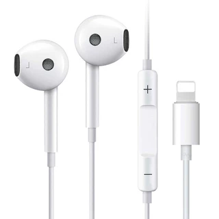 sanmax หูฟัง Typec ฟซสายฟ้า ไมโครโฟนในตัว HiFi เสียงดี สำหรับ 7 8 x xr xs se 11 12 13 14 15 16 17 S20 S21 S22 S23 S24...