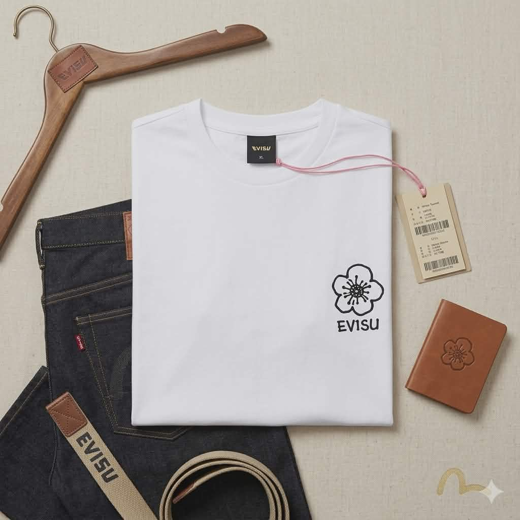 เสื้อยืด แบรนด์ EVISU แท้100%