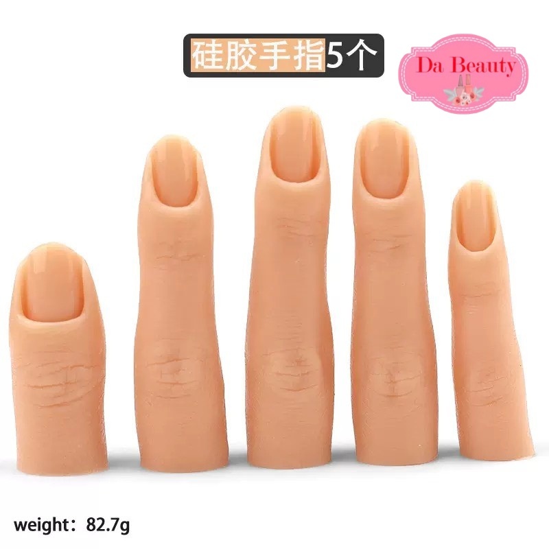นิ้วซิลิโคนสำหรับฝึกทำเล็บ (Silicone Practice Fingers) แบบเป็นชุด 5 นิ้ว สินค้าพร้อมส่ง