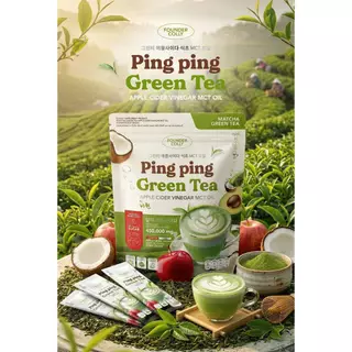 (✨กดในไลฟ์ถูกกว่า✨) 🧡ปิ๊งปิ๊ง ชาไทย มัทฉะ Ping Ping thai tea + green tea Foundercolly 🍵
