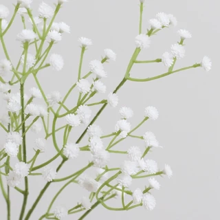 [ร้านไทย] ช่อดอกยิปโซปลอม 🌼 ยาว 60cm จัดช่อง่ายขึ้น ช่อแซมดอกไม้ปลอม ดอกยิปโซ ดอกไม้เล็ก สีขาว Baby Flower