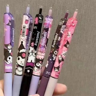 【สินค้าพร้อมส่ง】กล่อง 6 ชิ้น ปากกาหมึกเจล น่ารัก 0.5 มม. สีดำ สำหรับนักเรียน มีให้เลือกหลายสี