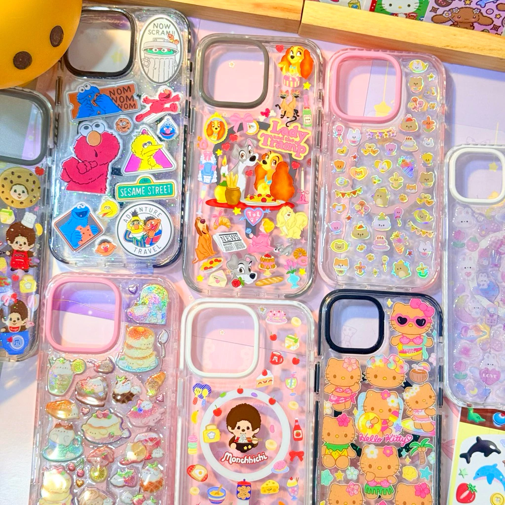 เคสP เคสแม็กเชฟอะคริลิค +สติ๊กเกอร์เคลือบเรซิ่น