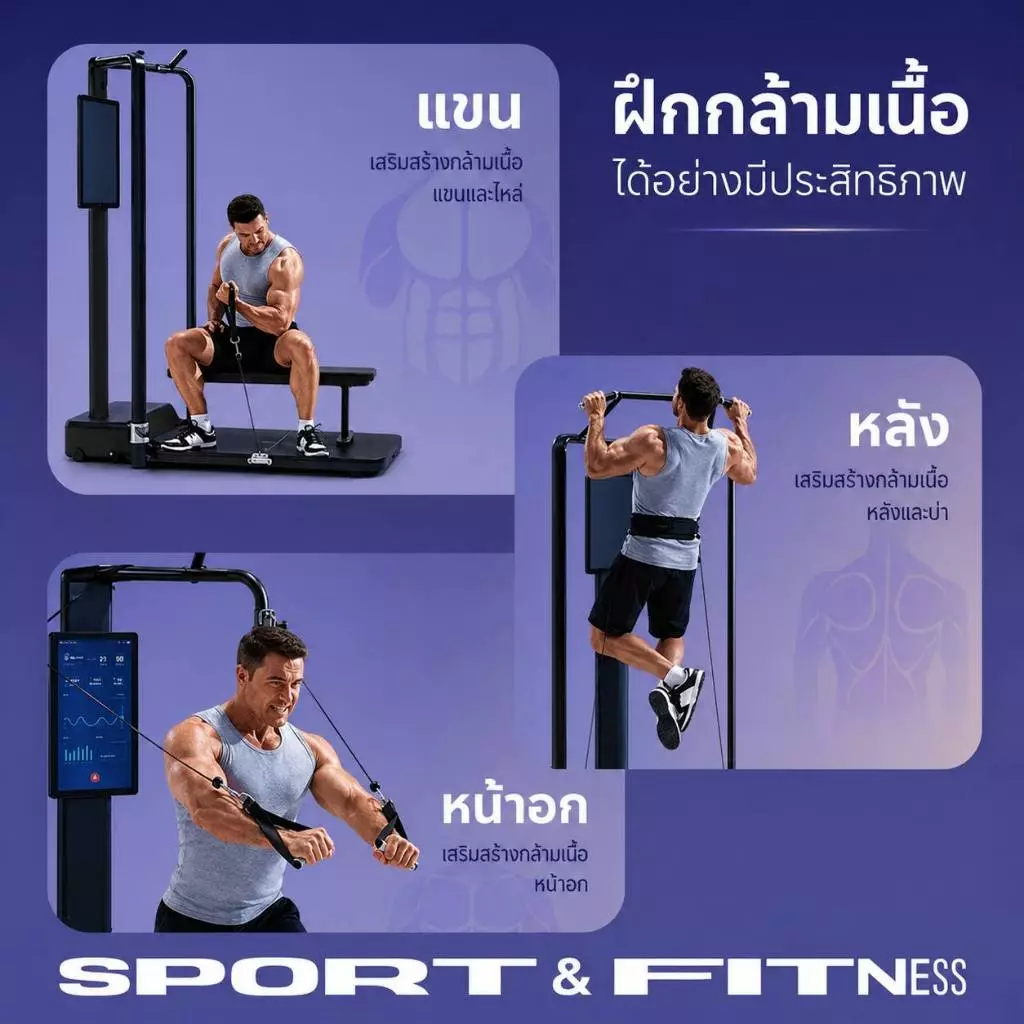 Ultra-S Smart Home Gym เครื่องออกกำลังกายอัจฉริยะ Multifunction Cable Machine thumbnail 6