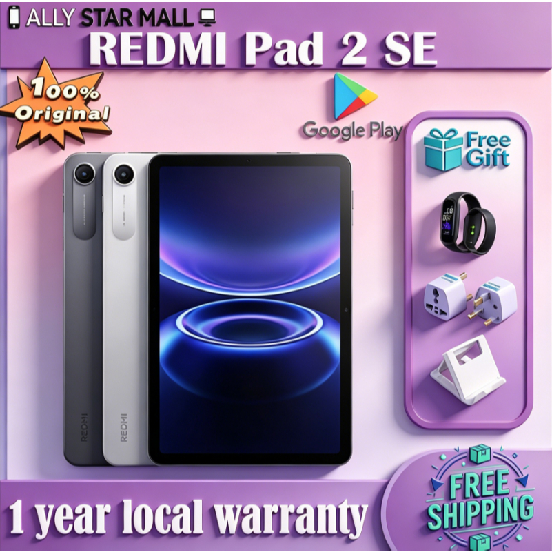 REDMI Pad 2 SE/Snapdragon 6s Gen 4/ สเปค 6GB+128GB หน้าจอ 9.7 นิ้ว รับประกัน 12 เดือน/REDMI Pad 2 SE
