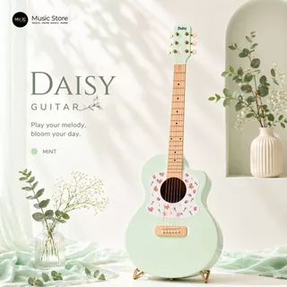 DAISY D-100 กีตาร์โปร่ง 36 นิ้ว สุดคิ้วท์ พร้อมกระเป๋าโฉมใหม่ เข้าเซ็ต [พิเศษ สีเหลือง WINDY SEASON LIMITED EDITION]