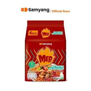 EXP.16-12-2026 [แพ็ก 4 ซอง] MEP Mala Jjamppong Stir-Fried Ramyeon | ซัมยัง เม็บ หม่าล่า จัมปง สเตอร์ฟราย รามยอน (80g.x4)