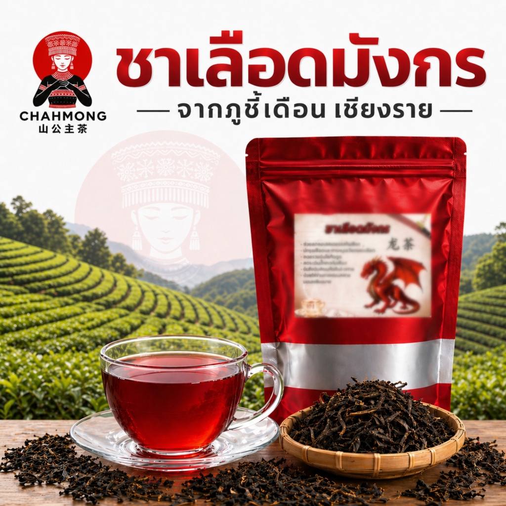 Cha Hmong ชาเลือดมังกร จากธรรมชาติ Dragon blood tea