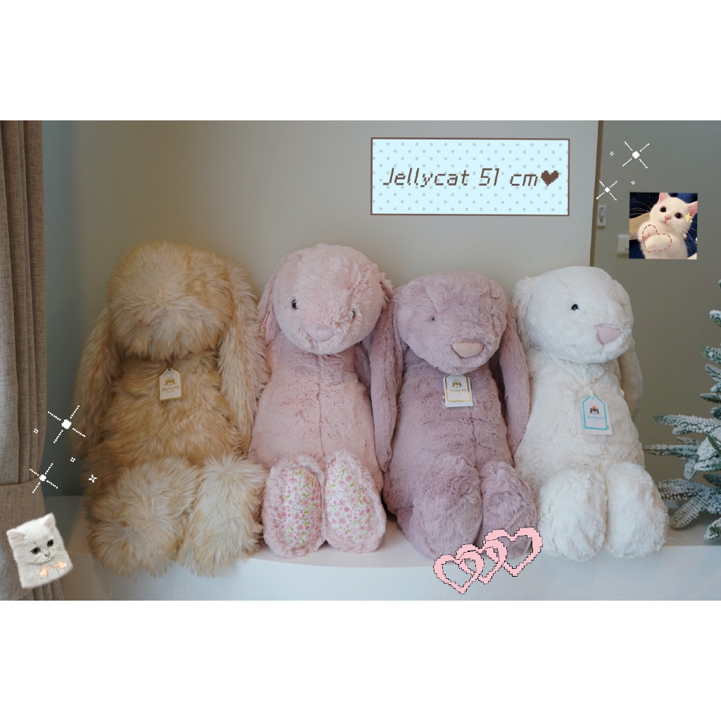 Jellycat size Huge  ตุ๊กตากระต่าย ไซต์ฮิ้ว ขนาด51cm ขนาดกอดกำลังดี หายากมากๆ ไม่ค่อยผลิตนะคะ ของแท้