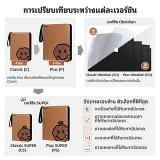 BERYFAM แฟ้มการ์ด สีน้ำตาลหนัง อัลบั้มรูป จุการ์ด 400/900ใบ การ์ดเกาหลี kpop Pokemon ซีรีส์Blueberry