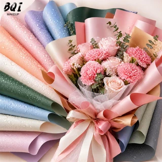 กระดาษห่อดอกไม้กันน้ำ ลายสีพาสเทลทูโทน กระดาษจัดช่อดอกไม้ ห่อบูเก้ ห่อของขวัญ