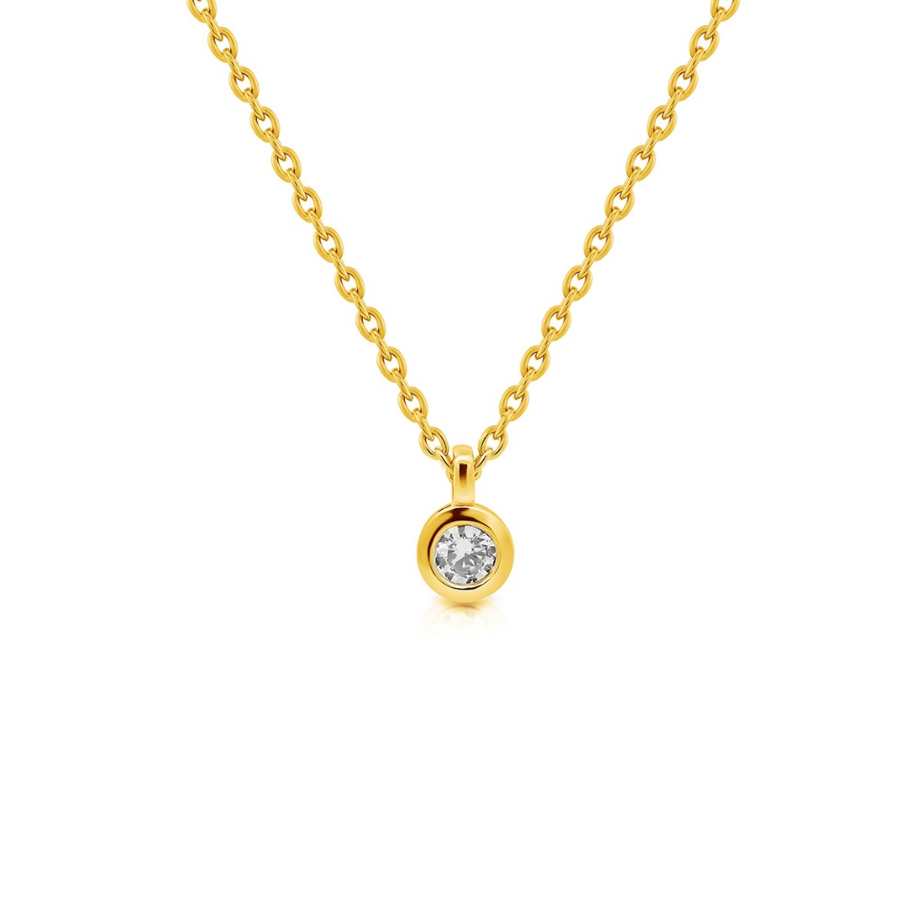 Jewellista สร้อยคอเงินแท้ 925 ประดับพลอย CZ รุ่น Rinrada