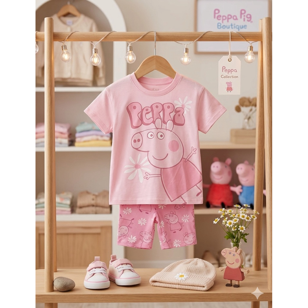 amilybabyshop : ชุดเซต เสื้อ+กางเกง Peppa pig สินค้าพร้อมส่ง ราคา ถูกที่สุด ดีลบีเคเค แกลเลอรีภาพที่ 2