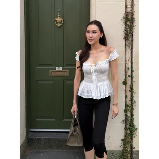 MACHMACHTHELABEL - Emily Lace Top (เสื้อลูกไม้ off-shoulder) - (PREORDER)**