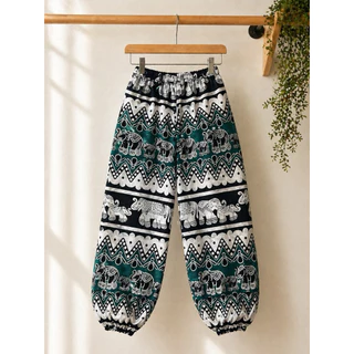 เข้าใหม่ กางเกงช้างเด็ก 1-10 ขวบ กางเกงข้างเขายาวเด็ก 6-40 กก